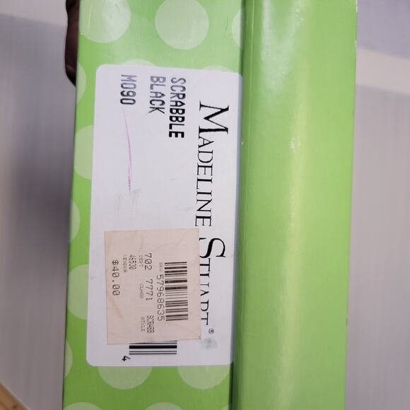 Madeline Stuart Scrabble Black Strappy Heeled Sandals, 9 - Picture 11 of 11